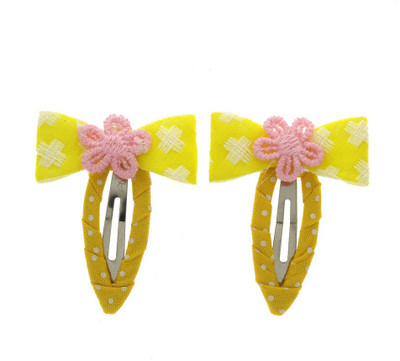 

Anuradha Art Jewellery Side Pin Tic Tac Clip(Yellow)