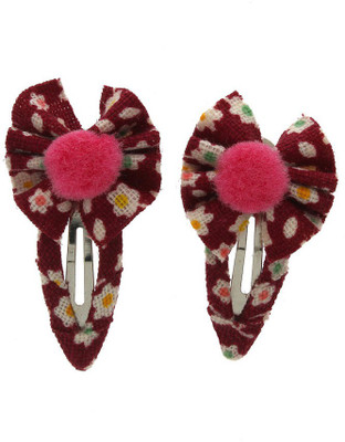 

Anuradha Art Jewellery Side Pin Tic Tac Clip(Red)