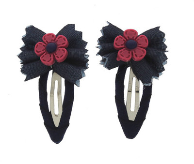 Anuradha Art Jewellery Side Pin Tic Tac Clip(Black)