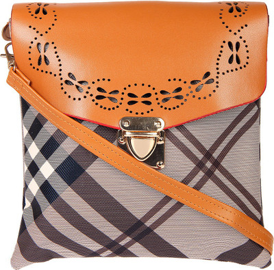 London Design Sling Bag(Brown)
