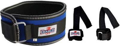 

DIABLO Excellent Back Support Gym Belt Size L Blue With Weight Lifting Bar Straps Combo Pack Gym & Fitness Kit