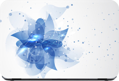 Flipkart SmartBuy blue flower abstract Premium LG Vinyl (matte) Laptop Decal 14.1
