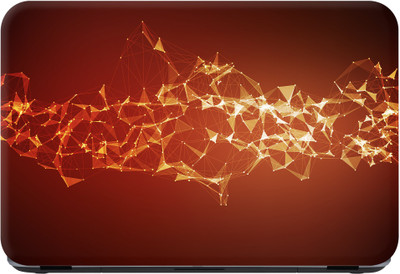 Flipkart SmartBuy golden abstract lines 2 Premium LG Vinyl (matte) Laptop Decal 14.1
