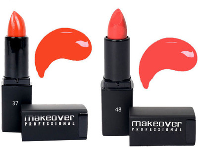 

Makeover Professional Lipstick ( Coral 37 , Nude Coral 48 )(Multi)