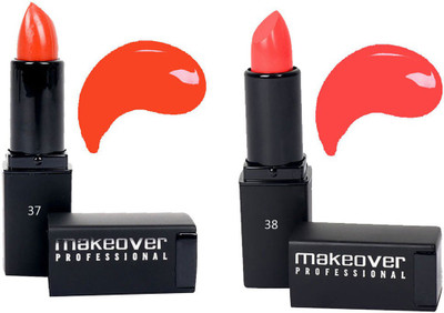 

Makeover Professional Lipstick ( Coral 37 , Sunset 38 )(Multi)
