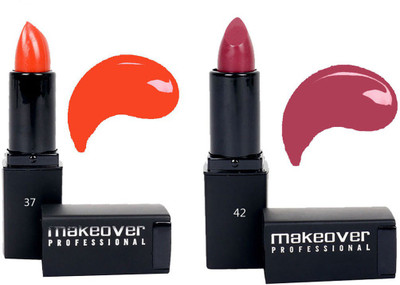 

Makeover Professional Lipstick ( Coral 37 , Devotion 42 )(Multi)
