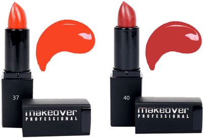 

Makeover Professional Lipstick ( Coral 37 , Currant 40 )(Multi)