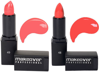 

Makeover Professional Lipstick ( Pink Pout 49 , Nude Coral 48 )(Multi)