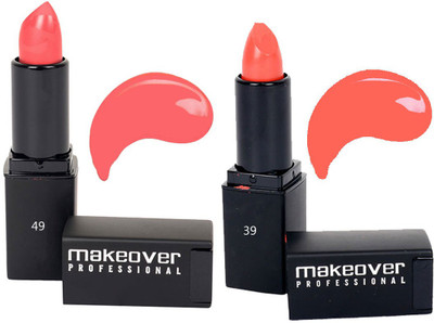 

Makeover Professional Lipstick (Pink Pout 49 , Flamingo 39)(Multi)