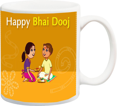 

ME&YOU Bhai Dooj Gift for Brother Ceramic Mug(325 ml), Multicolor