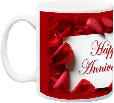 

ME&YOU Anniversary Gift for Husband,Wife Ceramic Mug(350 ml), Red