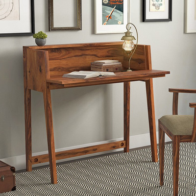 

Urban Ladder Rowling Compact Solid Wood Study Table(Free Standing, Finish Color - Teak)
