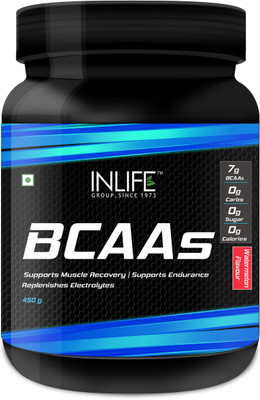 

Inlife BCAA Branched Chain Amino Acids 7 g with L-Glutamine, Citrulline Malate Nutrition Energy Supplements for Men Women - 450 grams BCAA(450 g, Watermelon)