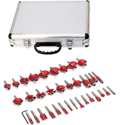 

ISC Combo Set 35Pcs Router Bit Set 8mm Shank With A Professional Suit Case. Rotary Tool(8 mm)