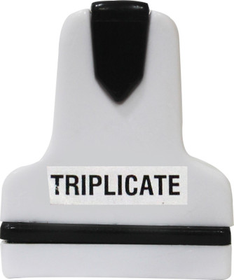 

KAARTI SK2060 TRIPLICATE Pre-Inked Rubber Stamp(Small, Blue)