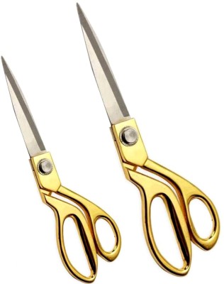 StealODeal |Combo of 2|8.5 With 10.5 Inch Gold Professional Scissors(Set of 2, Gold, Silver)
