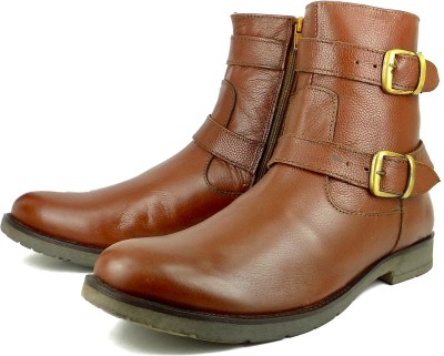 

Ripley Albion Series Genuine Leather Boots For Men(Bronze, Patent brown