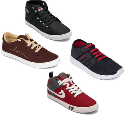 

Asian Men Casual & Running Shoes Combo Pack of 4 Casuals For Men(Multicolor