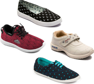 

Asian Women Casual & Running Shoes Combo Pack of 4 Walking Shoes For Women(Multicolor