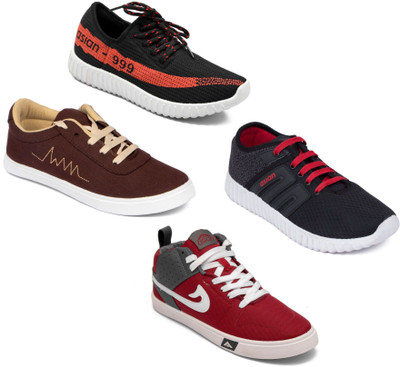 

Asian Men Casual & Running Shoes Combo Pack of 4 Casuals For Men(Multicolor