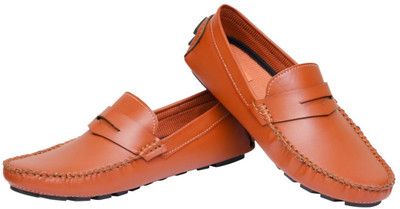

HOSF Men's synthetic Leather Loafer Loafers For Men(Brown
