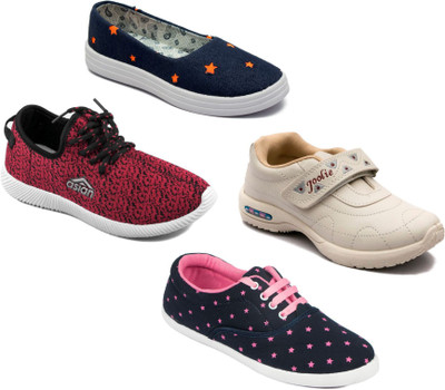 

Asian Women Casual & Running Shoes Combo Pack of 4 Walking Shoes For Women(Multicolor