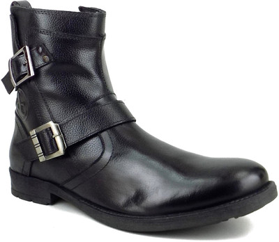 

Ripley Albion Series Genuine Leather Boots For Men(Black, Patent black