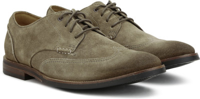 

Clarks Broyd Wing Olive Suede Corporate Casual For Men(Olive