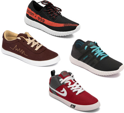

Asian Men Casual & Running Shoes Combo Pack of 4 Casuals For Men(Multicolor