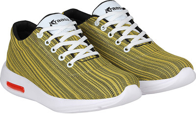 

Kraasa Runners Choice Walking Shoes For Men(Yellow, White