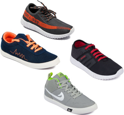 

Asian Men Casual & Running Shoes Combo Pack of 4 Slip On Sneakers For Men(Multicolor