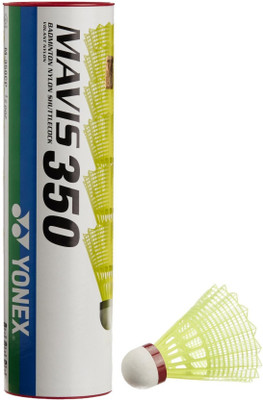 

Yonex Mavis 300 Red Cap Fast Nylon Shuttle - Yellow(Medium Fast, 78, Pack of 6)