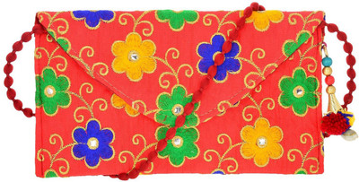 

Misslady Women Casual Orange Cotton Sling Bag