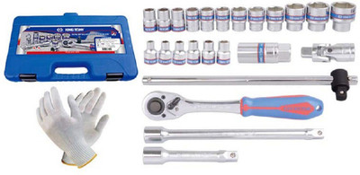 

Digital Craft King Tony 24PC 1/2" DR. Socket and Wrench Set Socket Set