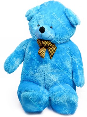 CLICK4DEAL 5 feet long soft lovable hugable cute long teddy bear Sky Blue (Best for someone special)`  - 152 cm(Blue)