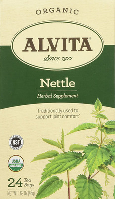 

Alvita Organic Herbal Tea Caffeine Free of Nettle Leaf - 24 Tea Bags Herbs Herbal Tea Bags Box(24 Bags)