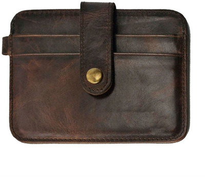 

Creative India Exports Brown Leather Credit Card Case(Brown)
