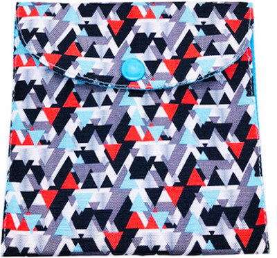 

Meher Collection Cosmetic Pouch(Multicolor, Blue), Light blue base;mosaic print;multicolored print