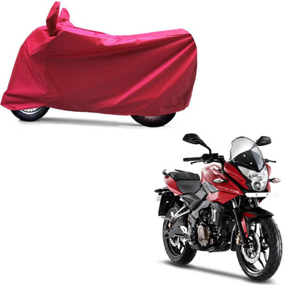 Auto Age Two Wheeler Cover for Bajaj(Pulsar AS 150, Red)