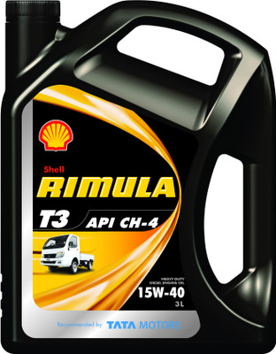 Shell Rimula T3 15W-40 API CH-4 High-Mileage Engine Oil(3 L, Pack of 1)