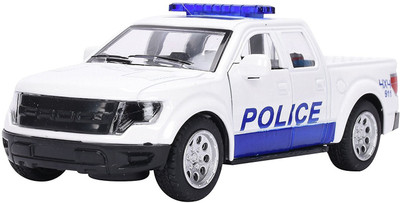 

ToyBin Die-Cast Metal Police Car With Open Hood(White)