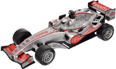 

TALKING GANESHA F1 Fricton Die Cast 1:18 Scale Car with lights & sound of an actual F1 car (grey)(Grey)