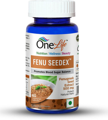 

OneLife Fenu Seedex For Blood Sugar Balance - Fenugreek Capsules(610 mg)