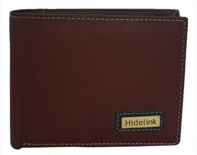 

Hidelink Men Brown Genuine Leather Wallet(6 Card Slots)