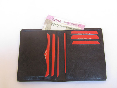 

Poland Boys Brown, Black Artificial Leather Card Holder(7 Card Slots)