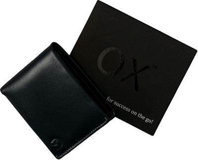 

Ox Men Black Genuine Leather Wallet(7 Card Slots)