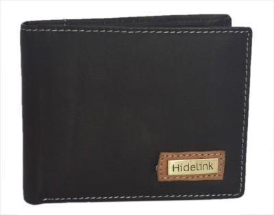 

Hidelink Men Black Genuine Leather Wallet(6 Card Slots)