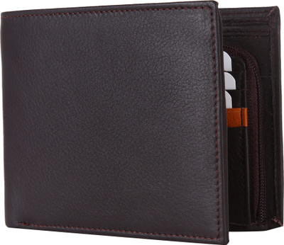 

myseeku Men Brown Genuine Leather Wallet(6 Card Slots)