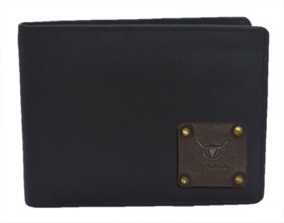 

Hidelink Men Black Genuine Leather Wallet(3 Card Slots)