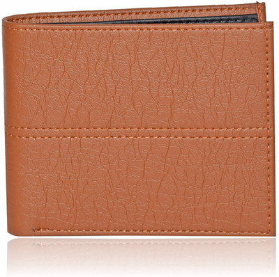 

Adam Zac Men Tan Artificial Leather Wallet(3 Card Slots), Tan-black